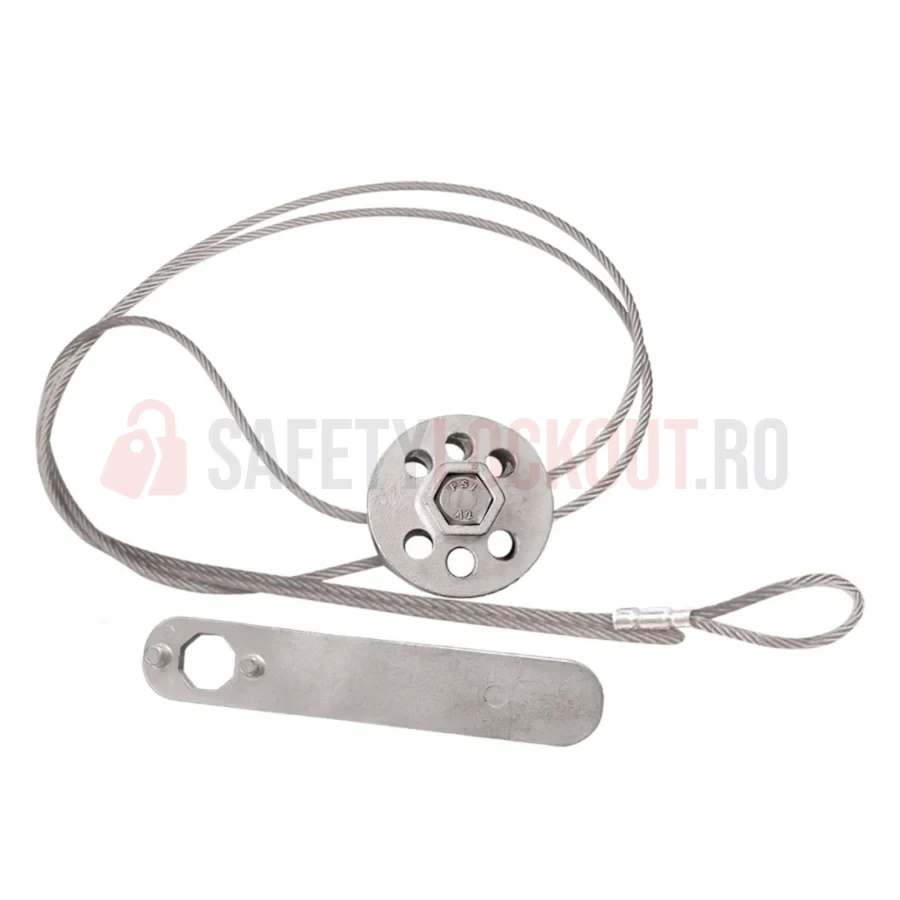 Dispozitiv metalic multipurpose de blocare cu cablu SS, 2 m — Dispozitive multipurpose cu cablu | Safety Lockout