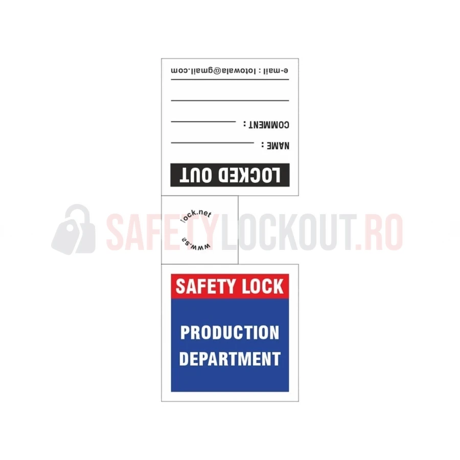 Etichete pentru lacăte LOTO – Departament Producție, PVC 0,7 mm — Etichete de blocare LOTO | Safety Lockout