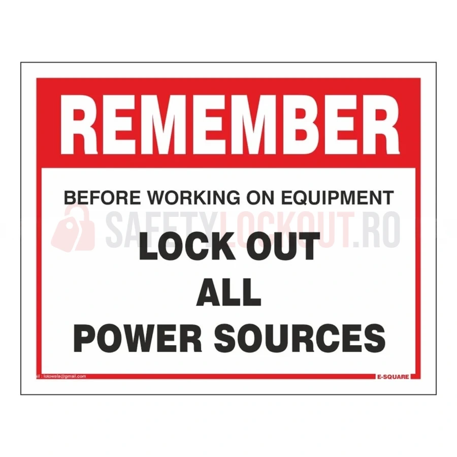 Indicator de siguranță LOTO — Blocați toate sursele de energie — Indicatoare de siguranță LOTO | Safety Lockout