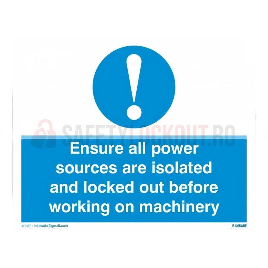 Indicator de siguranță LOTO — Isolate all Power Source — Indicatoare de siguranță LOTO | Safety Lockout