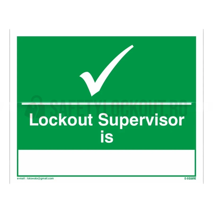 Indicator de siguranță LOTO – Lockout Supervisor — Indicatoare de siguranță LOTO | Safety Lockout