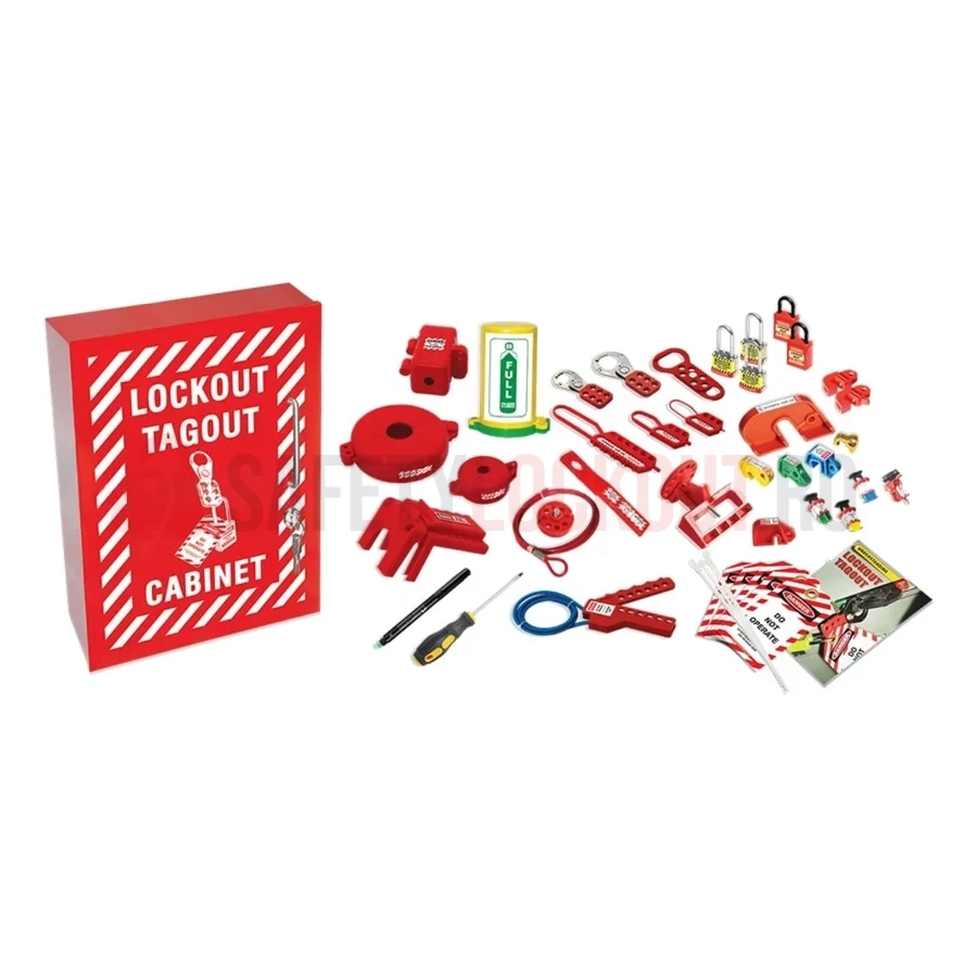 Kit LOTO Starter cu dulap metalic roșu — Kituri LOTO | Safety Lockout