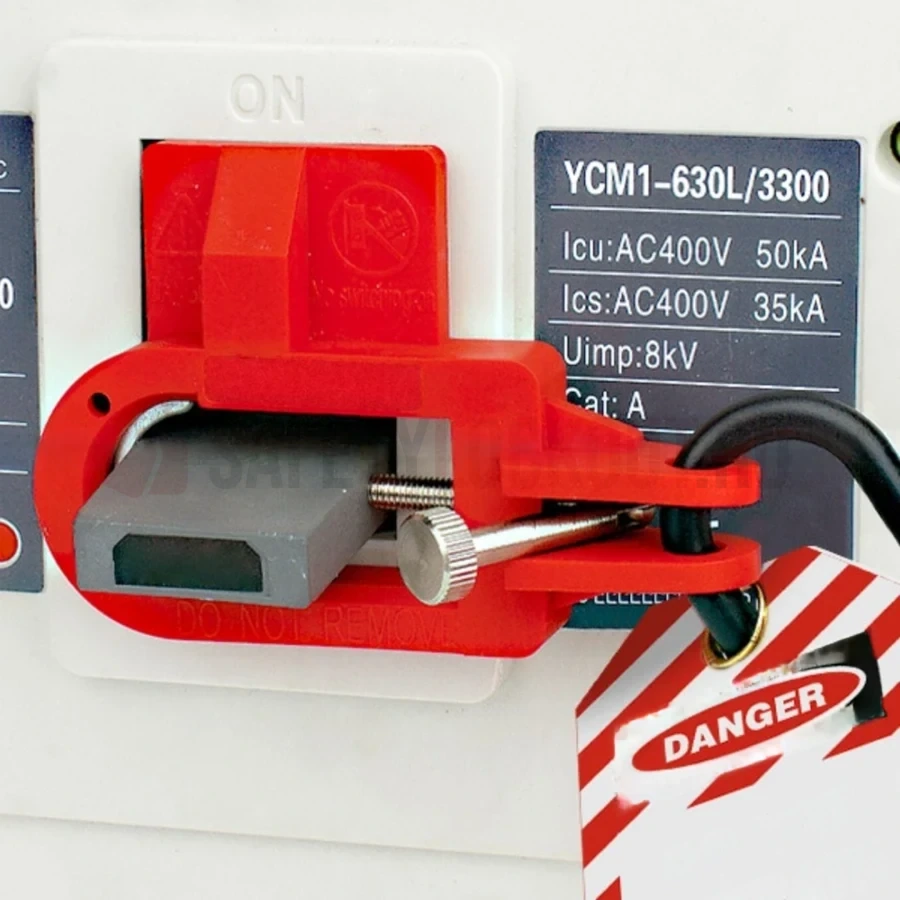 Dispozitiv de Blocare Disjunctor Mare - Model Lateral — Dispozitiv de blocare pentru disjunctor | Safety Lockout