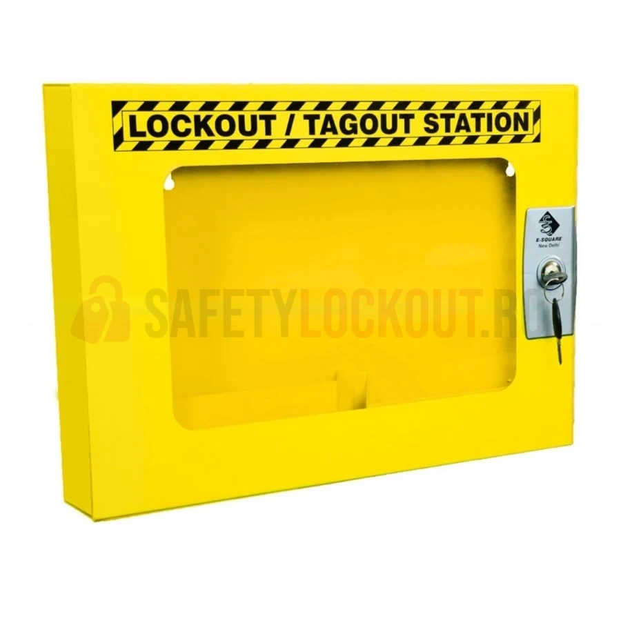 Stație pentru Lacăte, Etichete și Hasp-uri, 318 x 432 x 76 mm cu Față Transparentă — Stații LOTO personalizate | Safety Lockout
