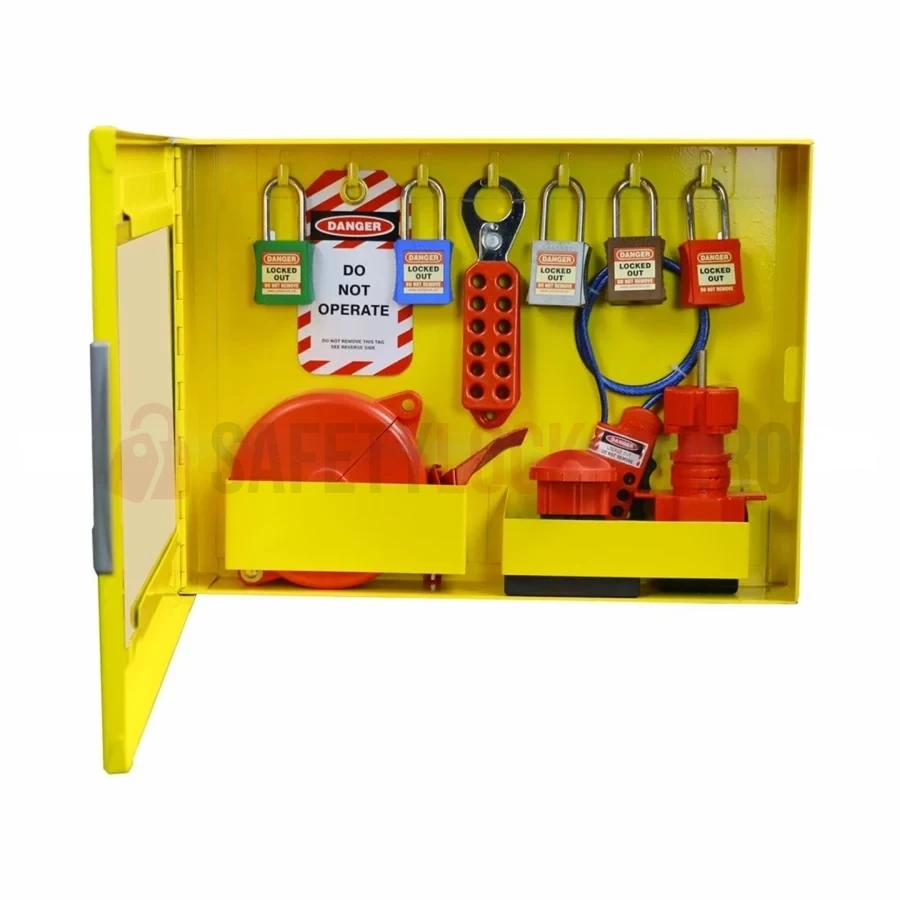 Stație pentru Lacăte, Etichete și Hasp-uri, 318 x 432 x 76 mm cu Față Transparentă — Stații LOTO personalizate | Safety Lockout
