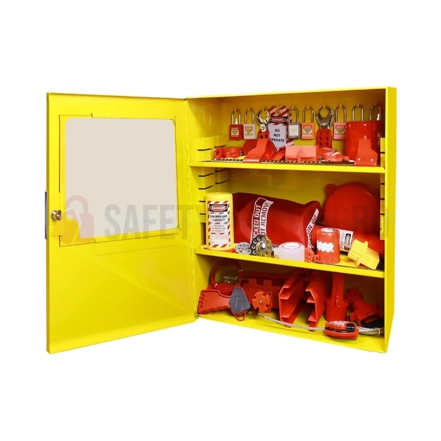 Stație Lockout Tagout metalică, 610 x 559 x 254 mm cu Față Transparentă — Stații LOTO | Safety Lockout