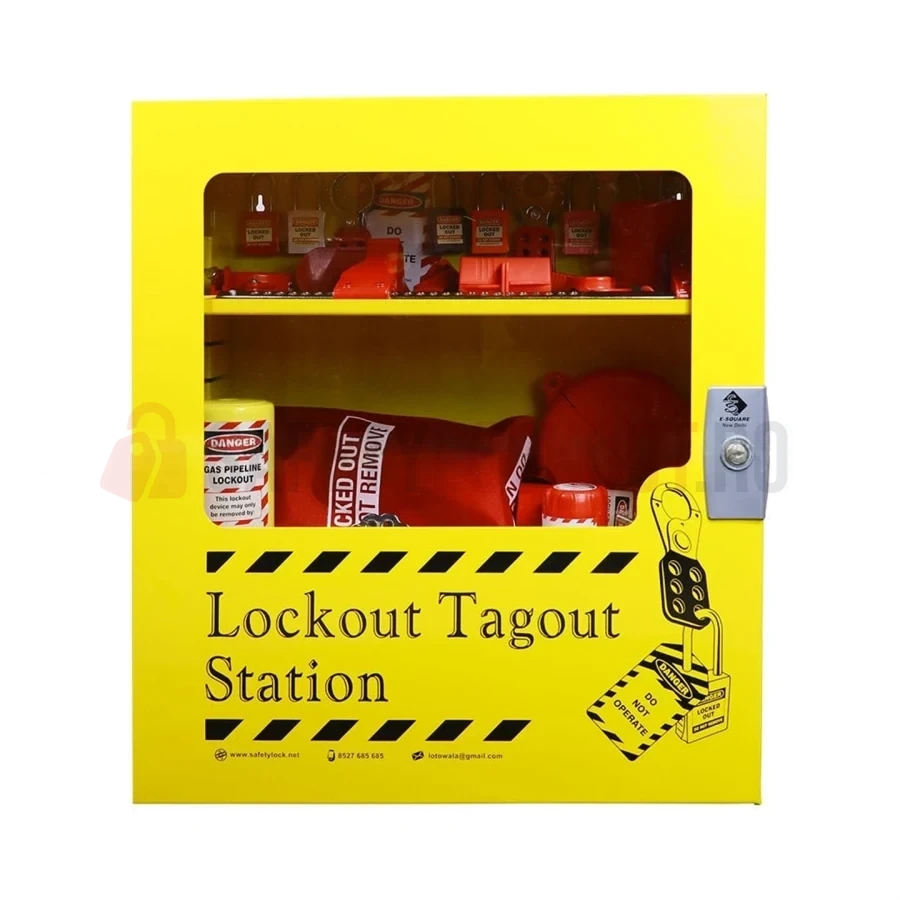 Stație Lockout Tagout metalică, 610 x 559 x 254 mm cu Față Transparentă — Stații LOTO | Safety Lockout