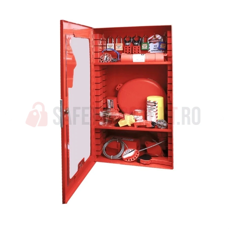 Stație Lockout Tagout metalică, 762 x 381 x 229 mm cu Față Transparentă — Stații LOTO | Safety Lockout
