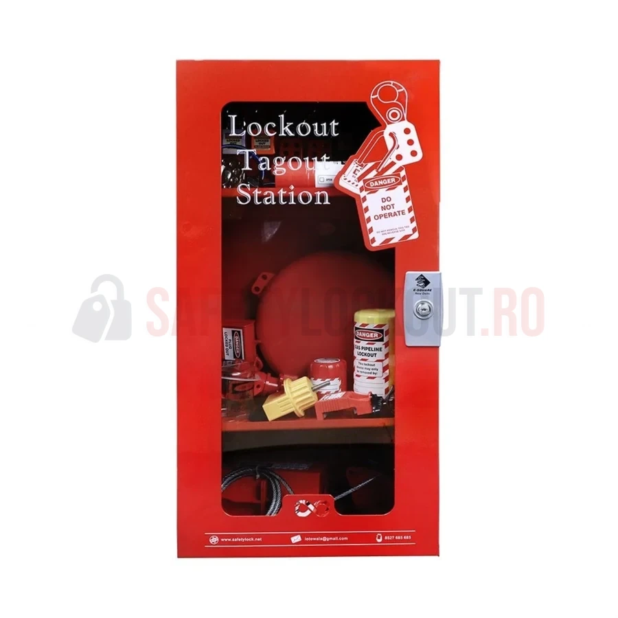 Stație Lockout Tagout metalică, 762 x 381 x 229 mm cu Față Transparentă — Stații LOTO | Safety Lockout