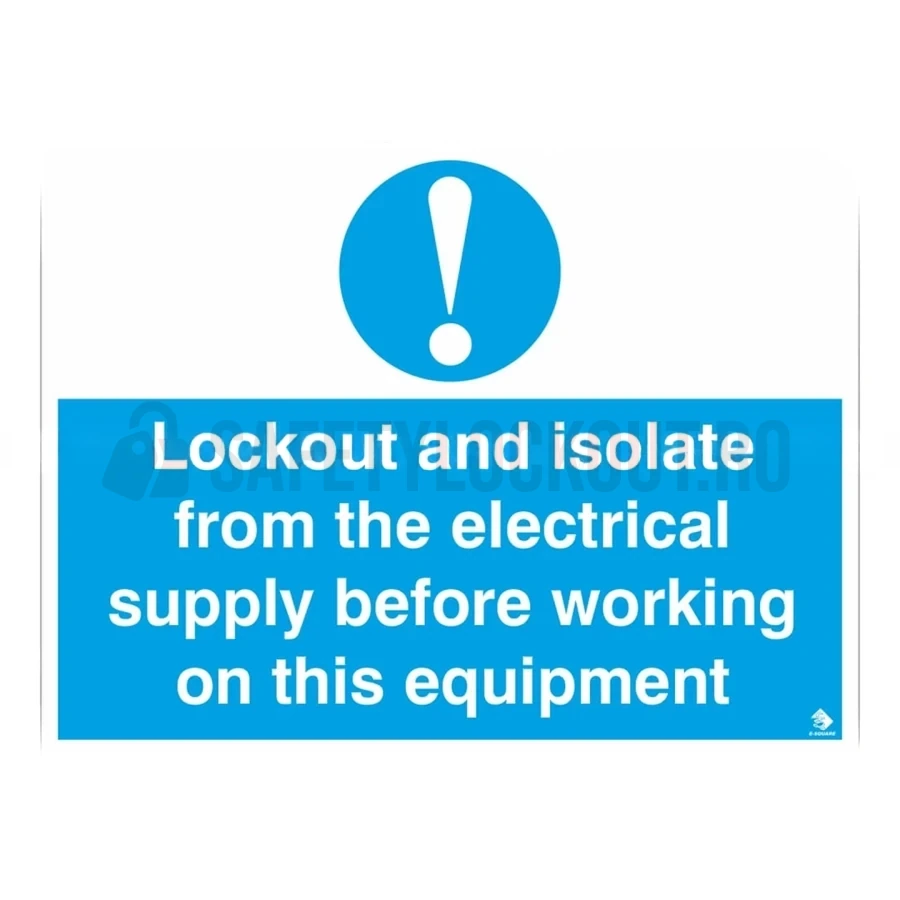 Indicator LOTO de perete — Izolare rețea electrică, 45,7 x 61 cm — Indicatoare și etichete de siguranță LOTO | Safety Lockout
