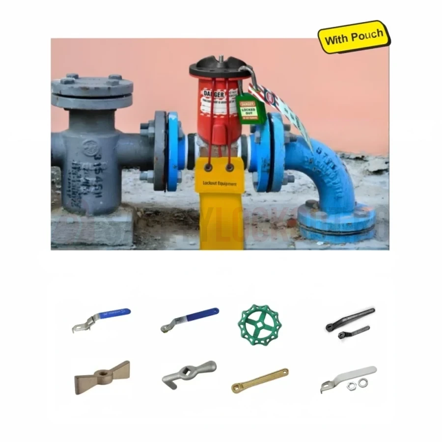 Dispozitiv de blocare pentru securizarea energiei mecanice, cu cablu de 1 m — Dispozitiv de blocare pentru securizarea energiei valvelor | Safety Lockout