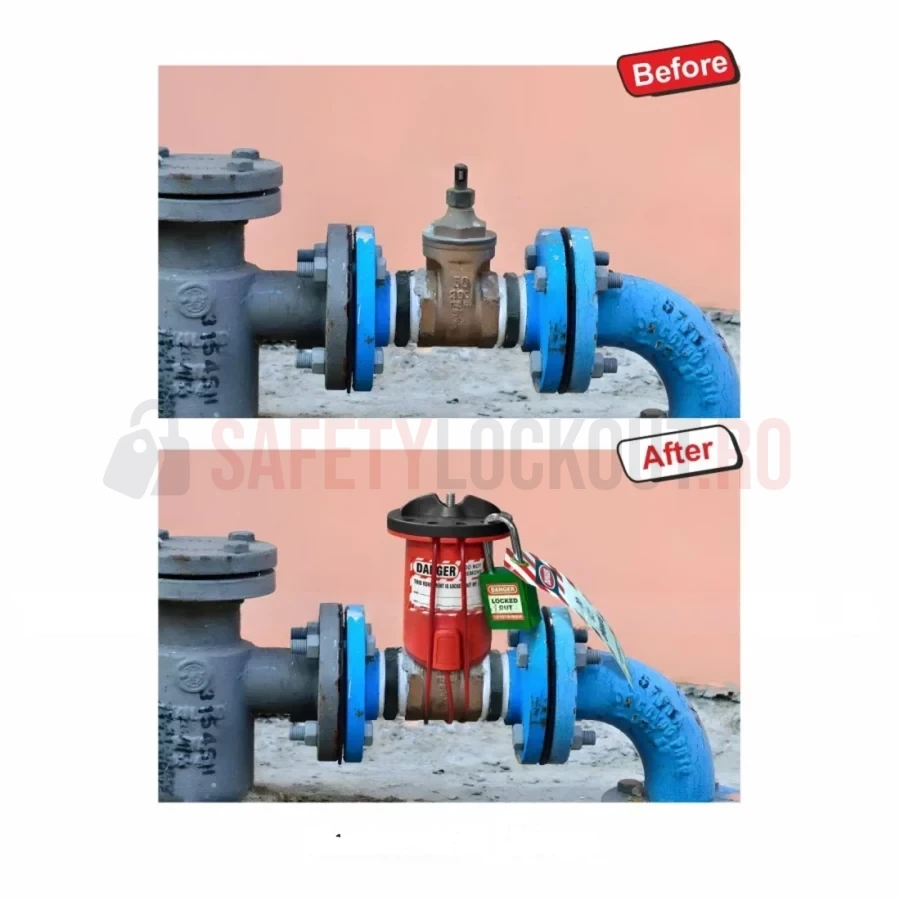 Dispozitiv de blocare pentru securizarea energiei mecanice, cu cablu de 2 m — Dispozitiv de blocare pentru securizarea energiei valvelor | Safety Lockout