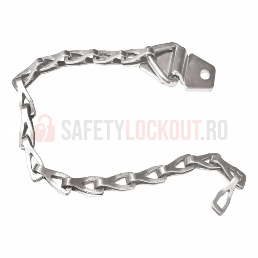 Suport metalic de montare și lanț din oțel inoxidabil, 9 inchi — Lacăte de siguranță LOTO | Safety Lockout