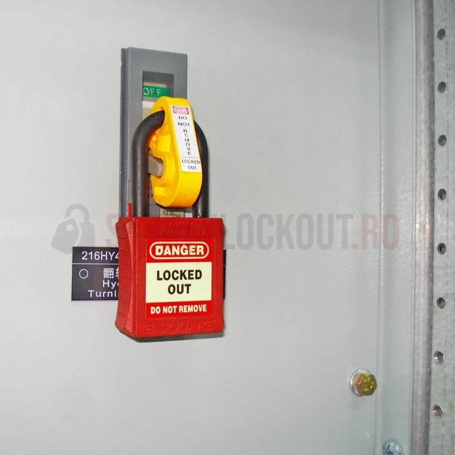 Dispozitiv de Blocare Disjunctor Miniatură cu Șurub - Galben — Dispozitiv de blocare pentru disjunctor | Safety Lockout