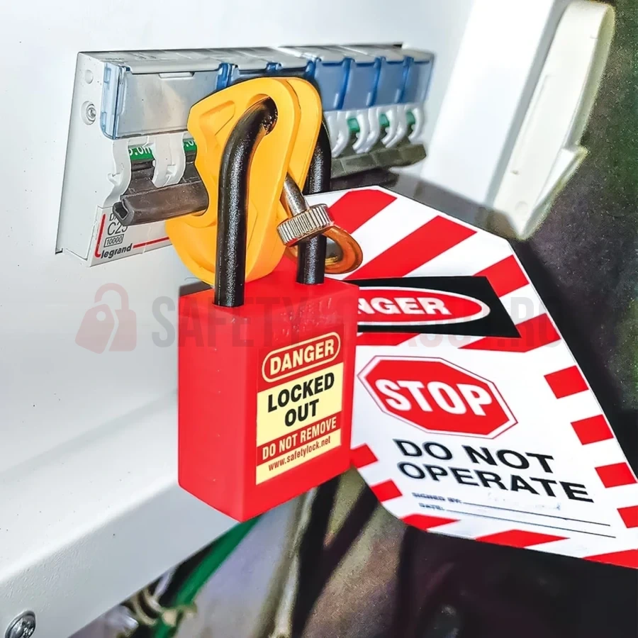 Dispozitiv Blocare Disjunctor Miniatură cu Șurub Twister - Galben — Dispozitiv de blocare pentru disjunctor | Safety Lockout
