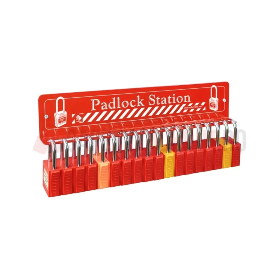 Mini stație LOTO de perete pentru 18 lacăte — Mini stații pentru lacăte | Safety Lockout