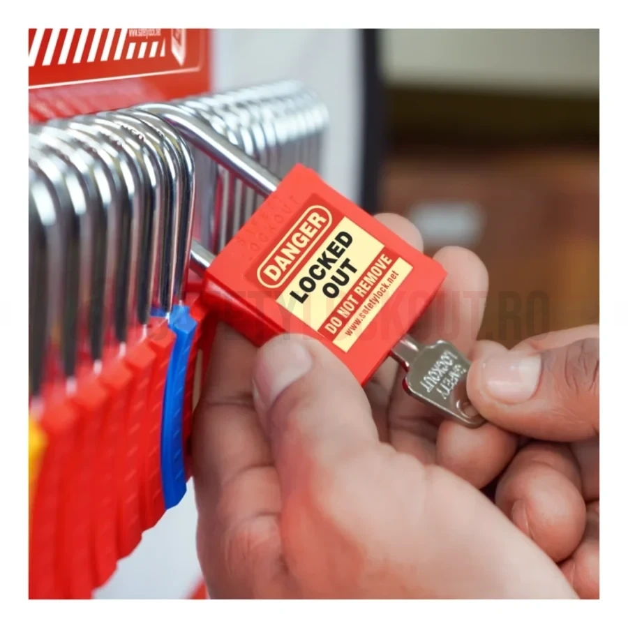 Mini stație LOTO de perete pentru 18 lacăte — Mini stații pentru lacăte | Safety Lockout