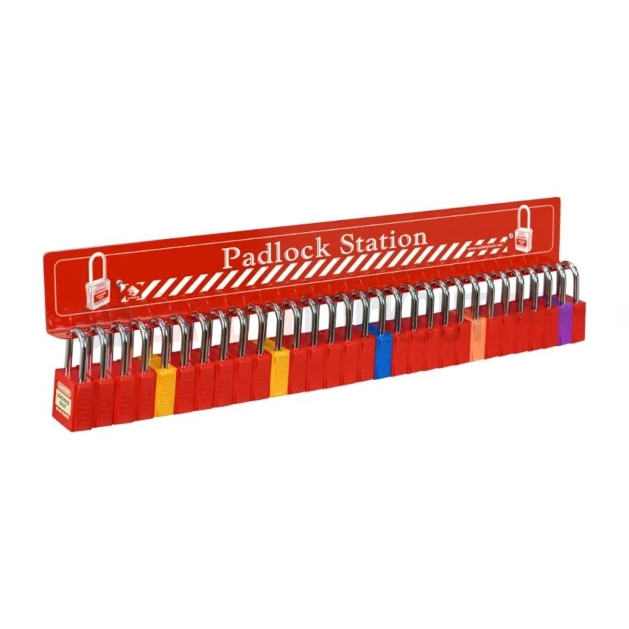 Mini stație LOTO de perete pentru 30 de lacăte — Mini stații pentru lacăte | Safety Lockout