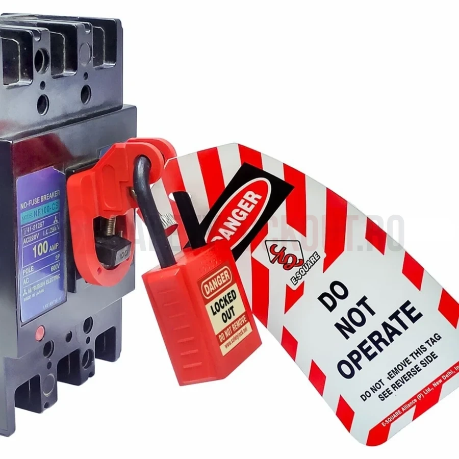 Dispozitiv de Blocare Disjunctor Mini - Model Lateral — Dispozitiv de blocare pentru disjunctor | Safety Lockout