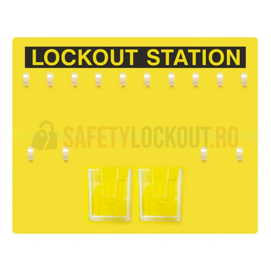 Stație LOTO deschisă cu vizualizare frontală pentru 10 lacăte — Stații LOTO deschise cu vizualizare frontală | Safety Lockout