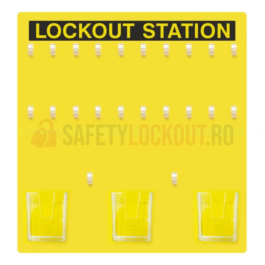 Stație LOTO deschisă cu vizualizare frontală pentru 20 lacăte — Stații LOTO deschise cu vizualizare frontală | Safety Lockout