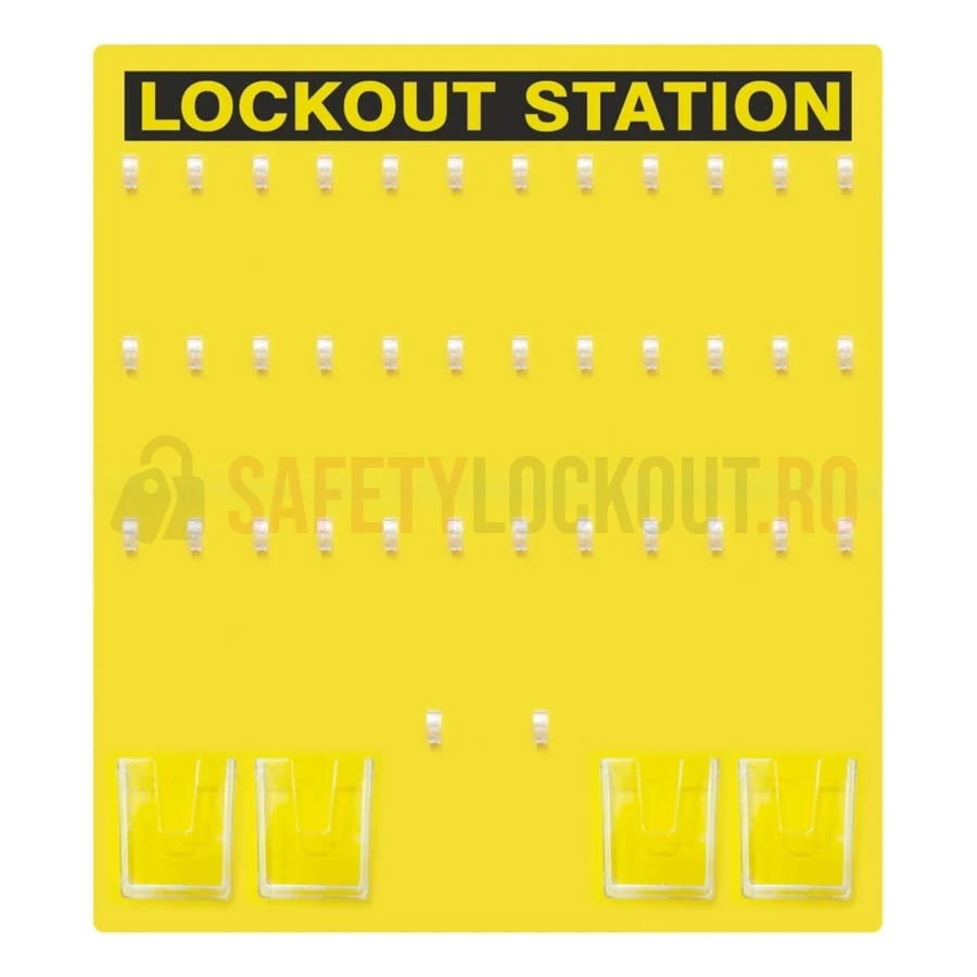 Stație LOTO deschisă cu vizualizare frontală pentru 36 lacăte — Stații LOTO deschise cu vizualizare frontală | Safety Lockout