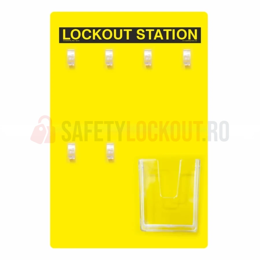 Stație LOTO deschisă cu vizualizare frontală, ACP, 4 lacăte — Stații LOTO deschise cu vizualizare frontală | Safety Lockout