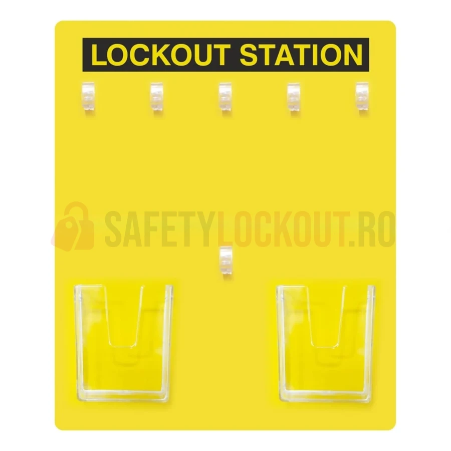 Stație LOTO deschisă cu vizualizare frontală pentru 5 lacăte — Stații LOTO deschise cu vizualizare frontală | Safety Lockout