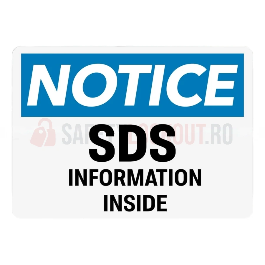 Indicator de perete SDS OSHA — SDS Information Inside — Cabinete pentru comunicarea pericolelor și fișe tehnice de securitate (MSDS) | Safety Lockout