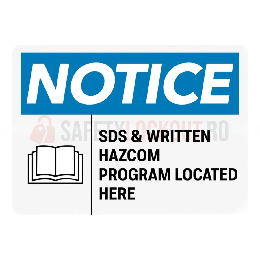 Indicator de perete OSHA pentru fișe tehnice SDS — Cabinete pentru comunicarea pericolelor și fișe tehnice de securitate (MSDS) | Safety Lockout