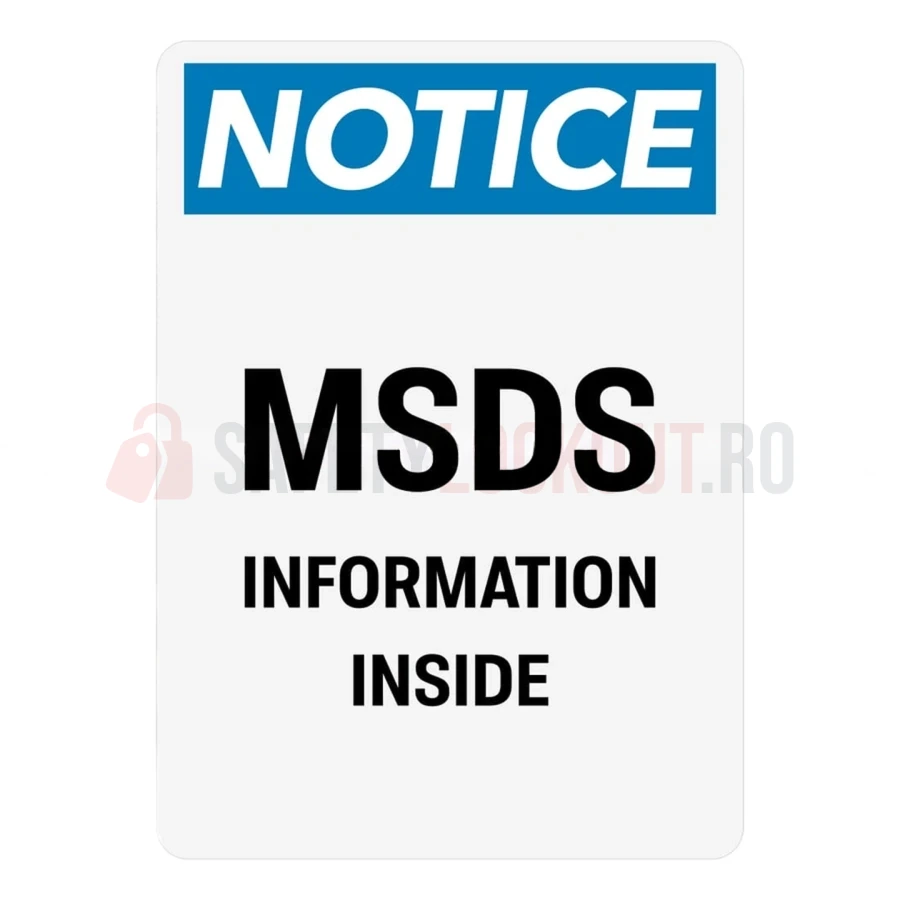 Indicator de perete SDS cu atenționare OSHA – Informații MSDS în interior — Cabinete pentru comunicarea pericolelor și fișe tehnice de securitate (MSDS) | Safety Lockout