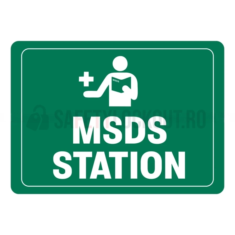Indicator de perete MSDS / SDS, dreptunghiular — Cabinete pentru comunicarea pericolelor și fișe tehnice de securitate (MSDS) | Safety Lockout