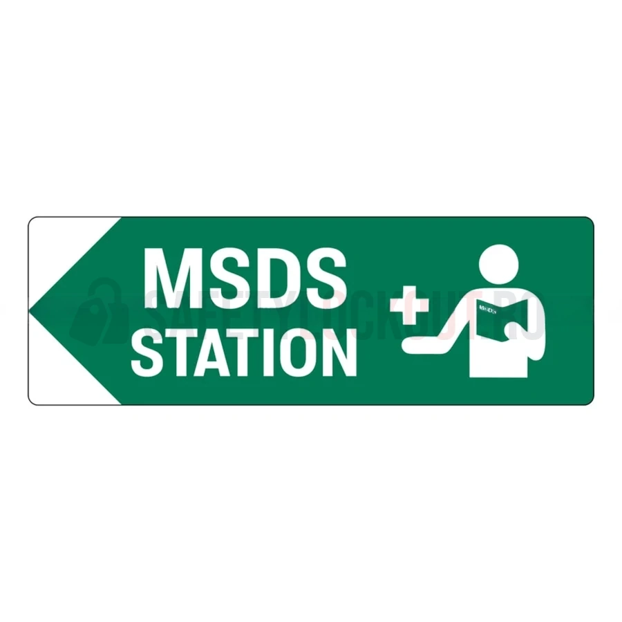 Indicator de perete MSDS/SDS cu săgeată înapoi — Cabinete pentru comunicarea pericolelor și fișe tehnice de securitate (MSDS) | Safety Lockout