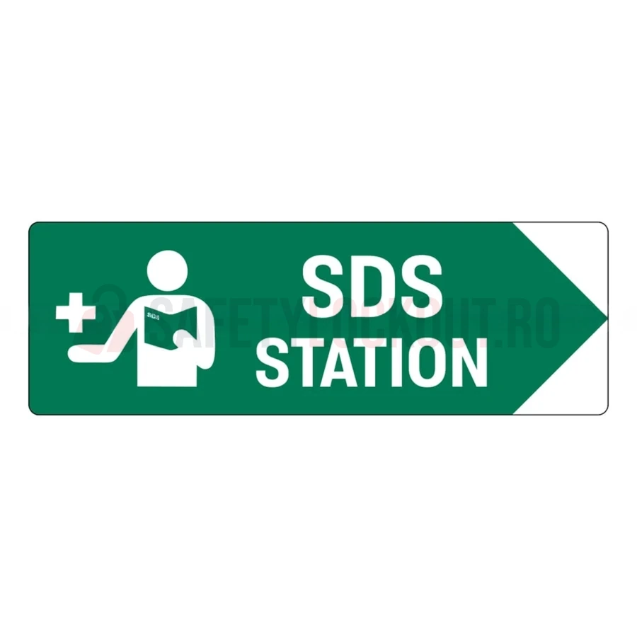 Indicator de perete pentru stație MSDS / SDS, tip săgeată — Cabinete pentru comunicarea pericolelor și fișe tehnice de securitate (MSDS) | Safety Lockout