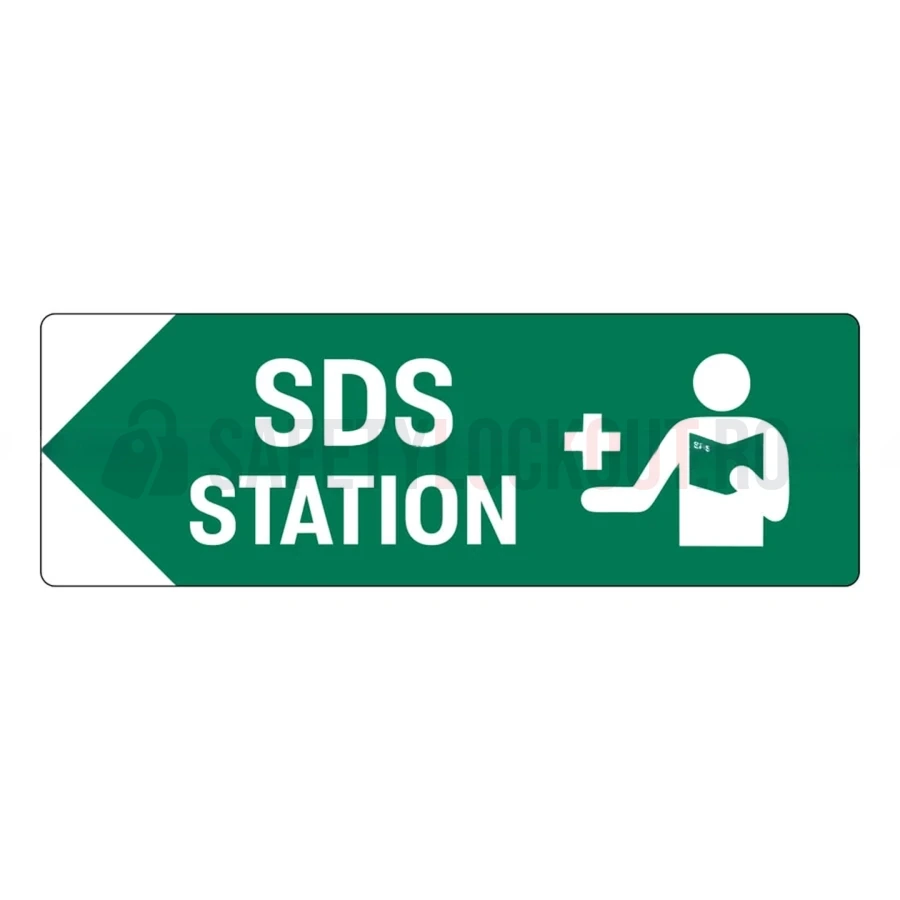Indicator de perete MSDS / SDS cu săgeată înapoi — Cabinete pentru comunicarea pericolelor și fișe tehnice de securitate (MSDS) | Safety Lockout
