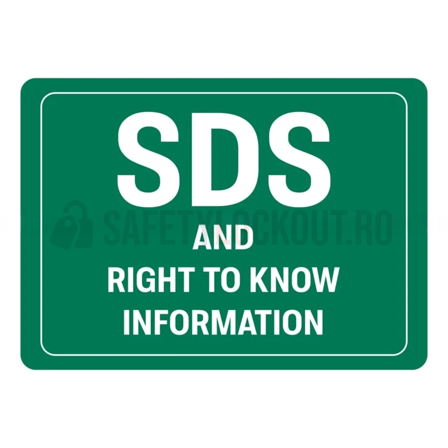 Indicator de perete MSDS/SDS — Informații SDS, verde — Cabinete pentru comunicarea pericolelor și fișe tehnice de securitate (MSDS) | Safety Lockout
