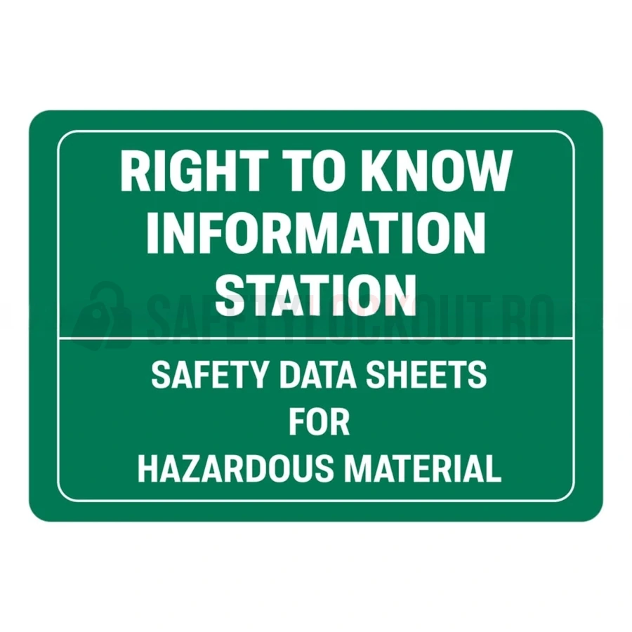 Indicator de perete pentru fișe tehnice MSDS / SDS, verde — Cabinete pentru comunicarea pericolelor și fișe tehnice de securitate (MSDS) | Safety Lockout