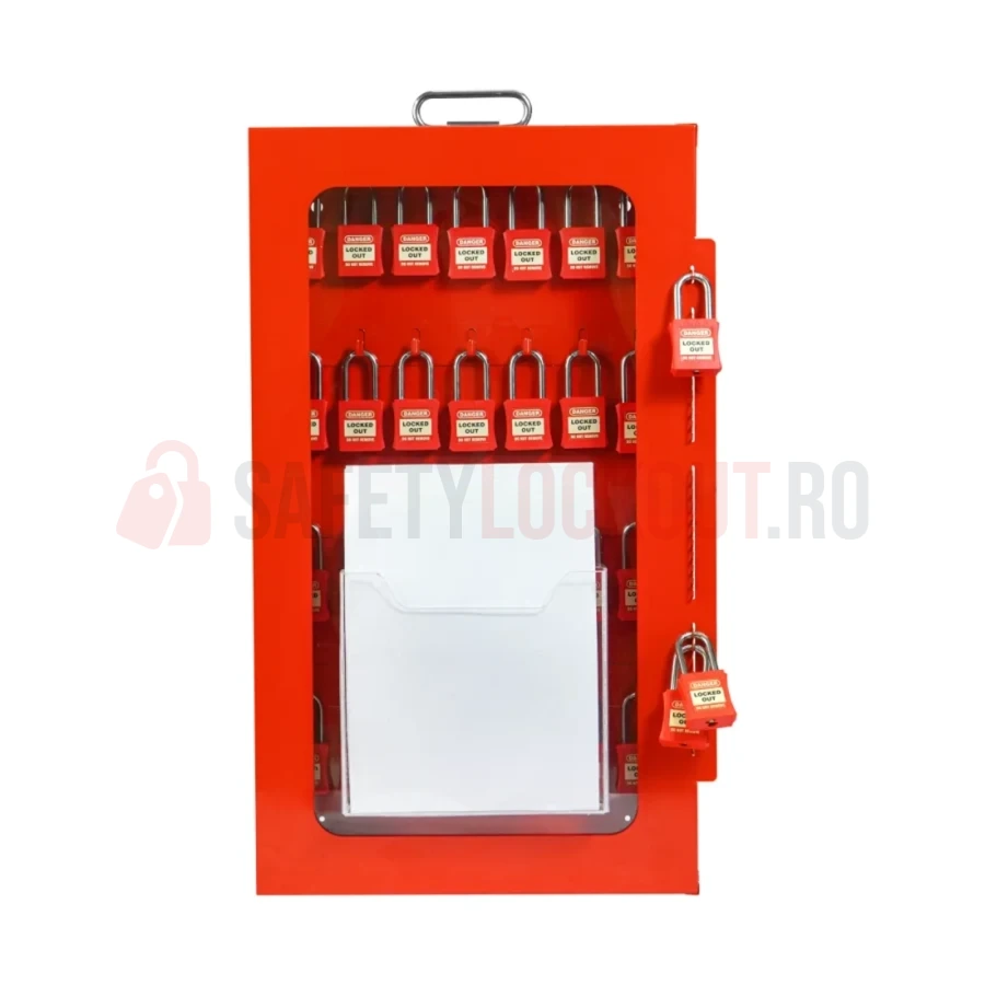 Dulap cu geam transparent pentru 30 de lacăte LOTO — Dulapuri cu geam transparent pentru lacăte | Safety Lockout