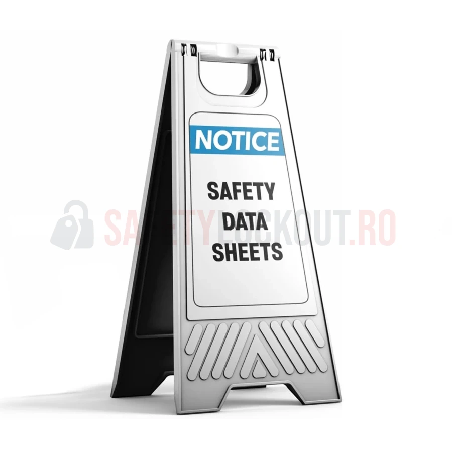 Panou de podea portabil – Notice Safety Data Sheets — Cabinete pentru comunicarea pericolelor și fișe tehnice de securitate (MSDS) | Safety Lockout