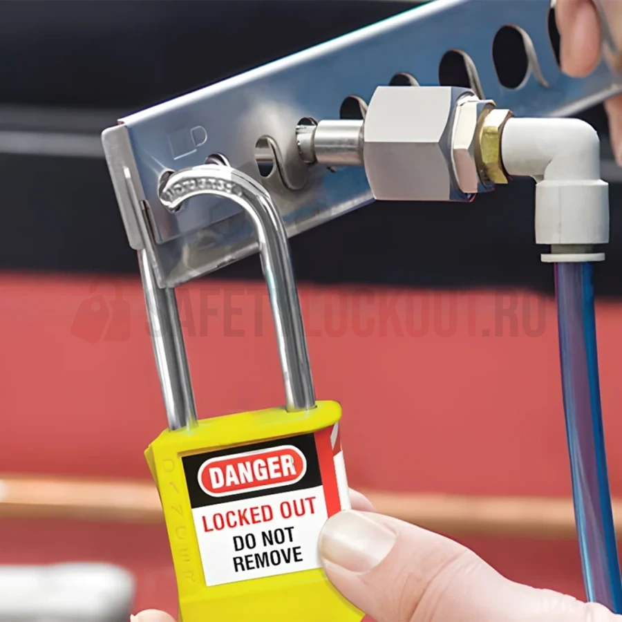 Dispozitiv de blocare pneumatic din oțel inoxidabil, drept, 9 orificii — Dispozitive de blocare pneumatice | Safety Lockout