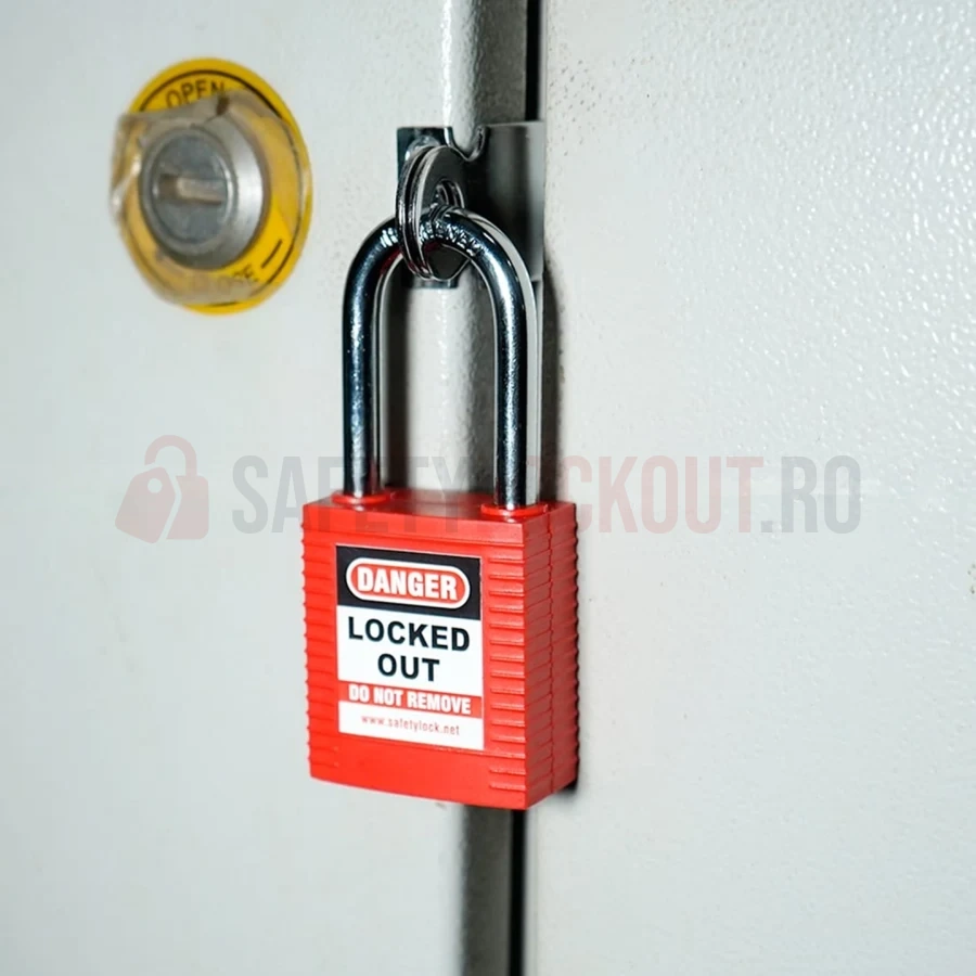 Lacăt LOTO de siguranță PLSP Seria 3, bridă oțel 46 mm — Lacăte de siguranță LOTO | Safety Lockout