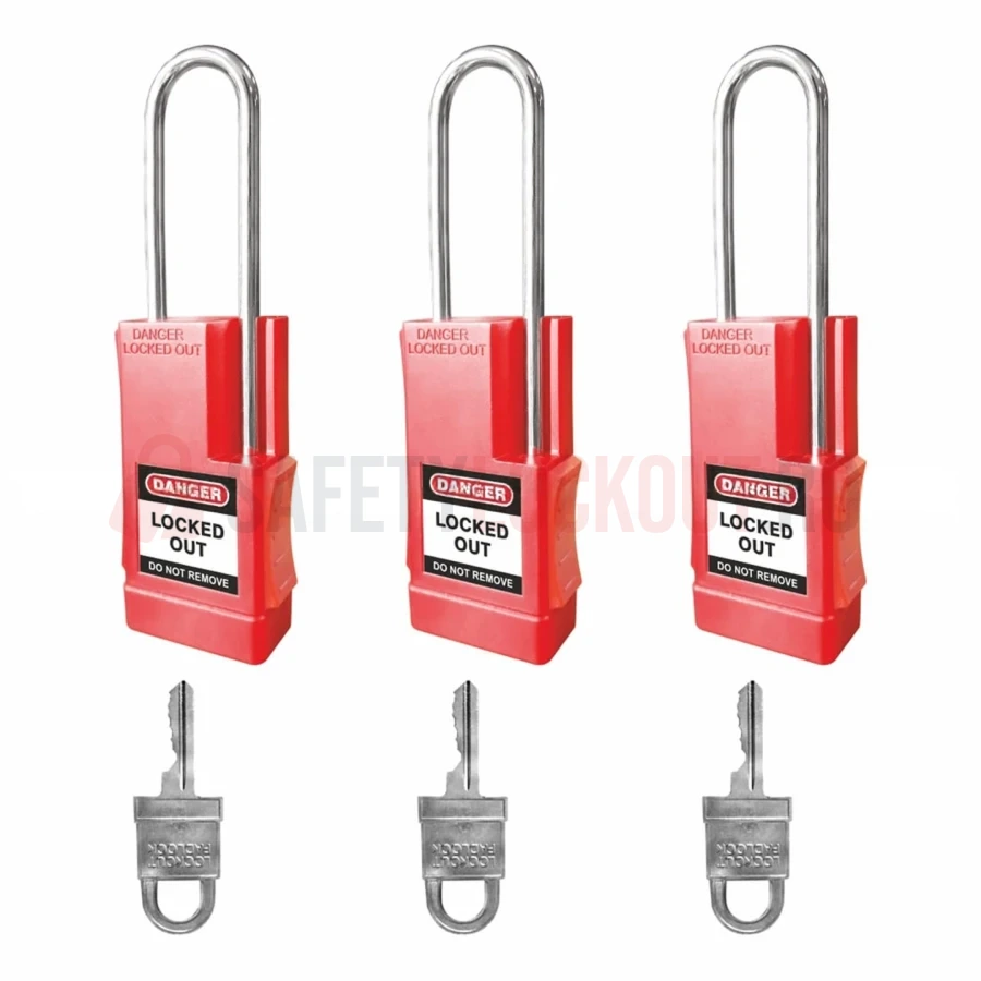 Lacăt LOTO PLSP cu bridă din oțel 46 mm, corp extins — Lacăte de siguranță LOTO | Safety Lockout
