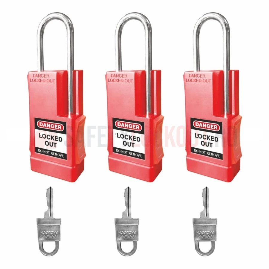 Lacăt LOTO Seria 7 Premier cu bridă din oțel – mic — Lacăte de siguranță LOTO | Safety Lockout