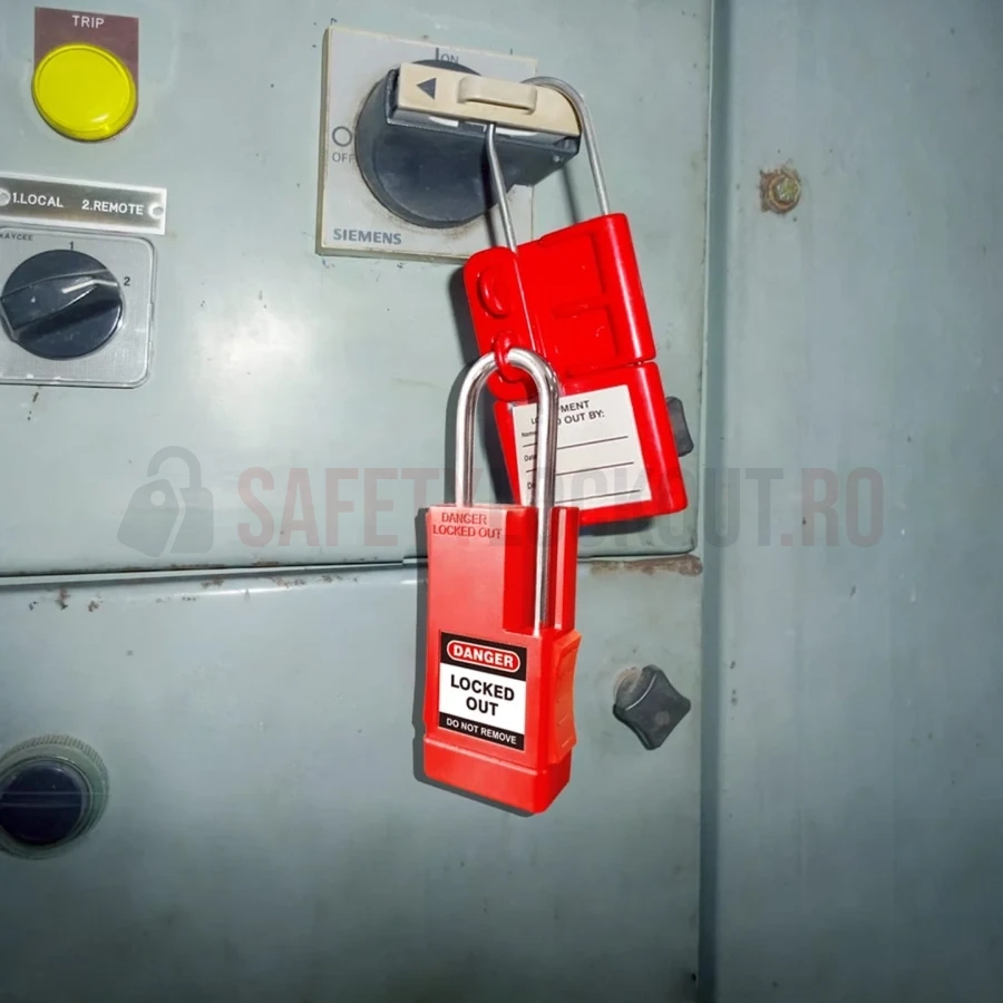 Lacăt LOTO Seria 7 Premier cu bridă din oțel – mic — Lacăte de siguranță LOTO | Safety Lockout