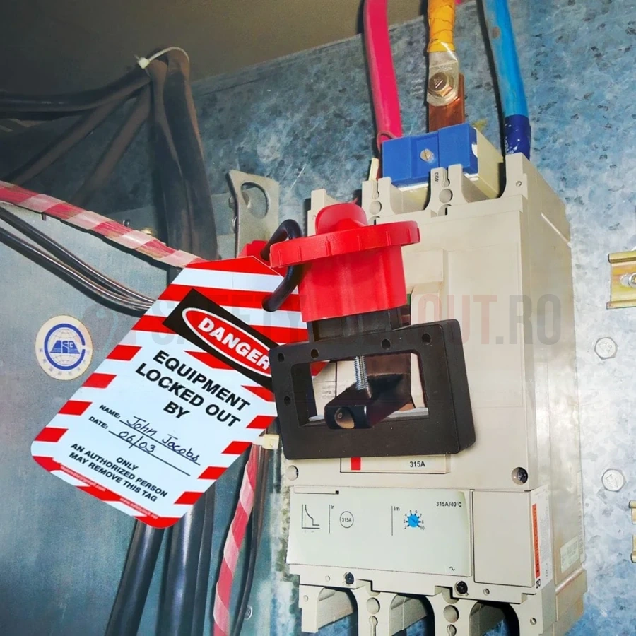 Dispozitiv de Blocare Clamp-On Rotund pentru Disjunctor (12 Găuri) — Dispozitiv de blocare pentru disjunctor | Safety Lockout