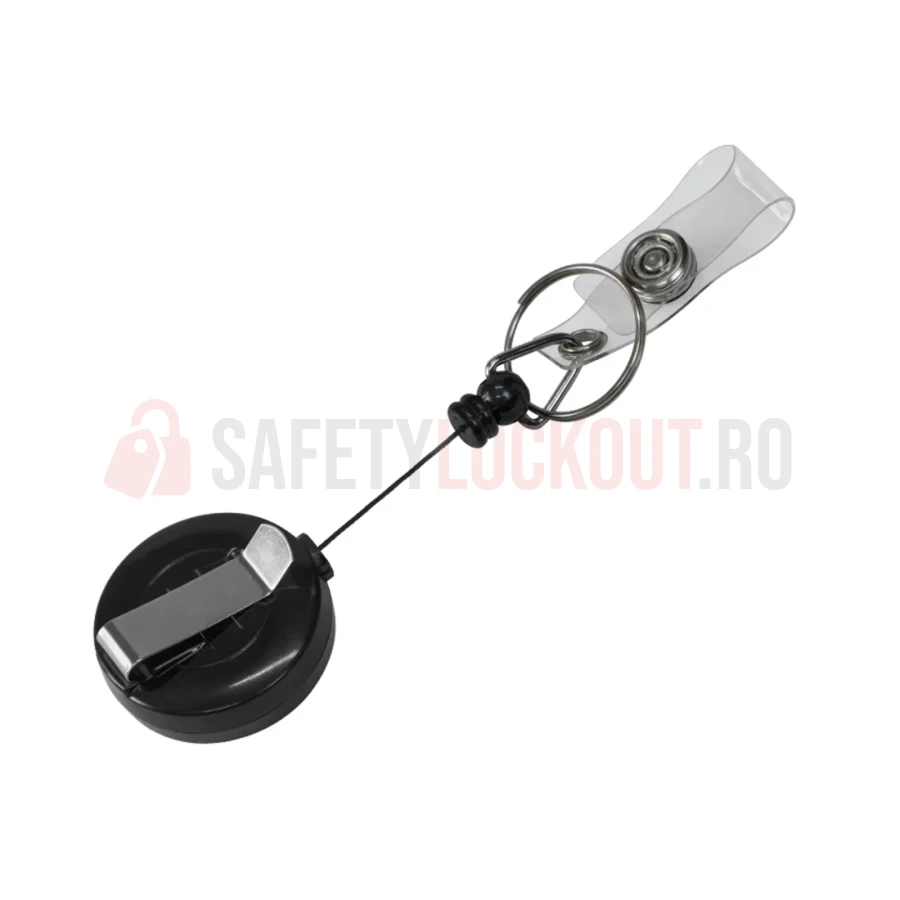 Dispozitiv retractabil pentru chei și legitimație, cablu 700 mm — Accesorii pentru chei | Safety Lockout