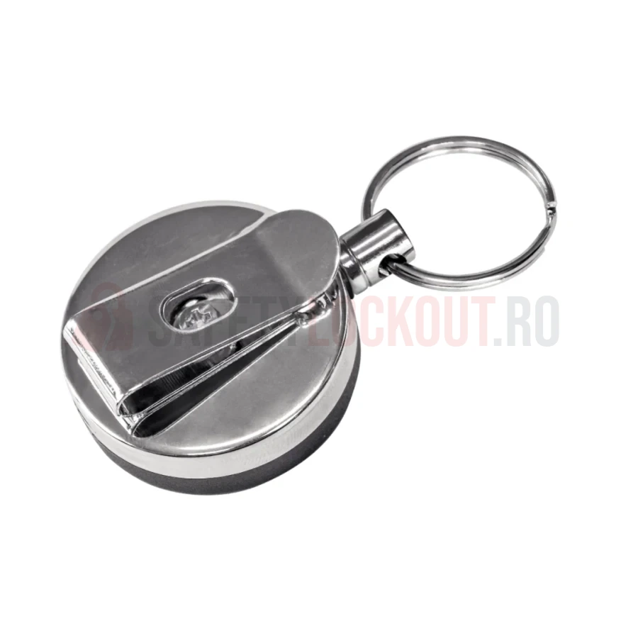Dispozitiv retractabil pentru chei, din oțel — Accesorii pentru chei | Safety Lockout