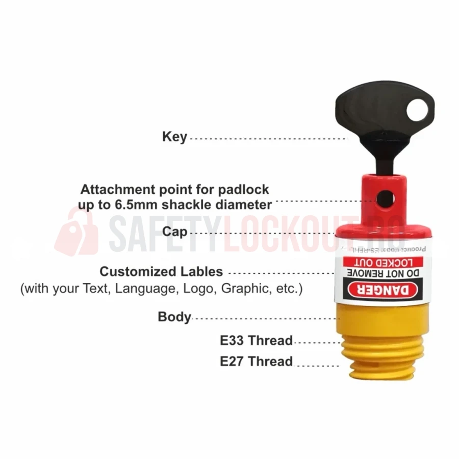 Set 2 dispozitive de blocare pentru siguranțe fuzibile tip sticlă — Dispozitive de blocare pentru siguranțe fuzibile | Safety Lockout