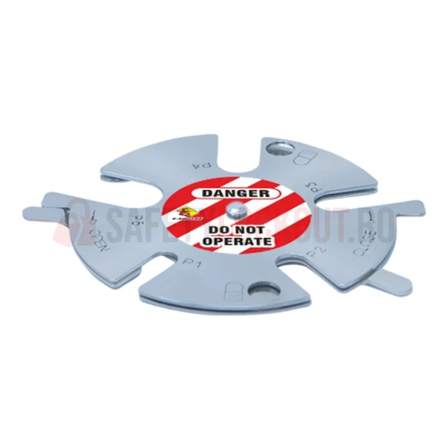 Dispozitiv de blocare pneumatic, rotund, cu 5 orificii — Dispozitive de blocare pneumatice | Safety Lockout