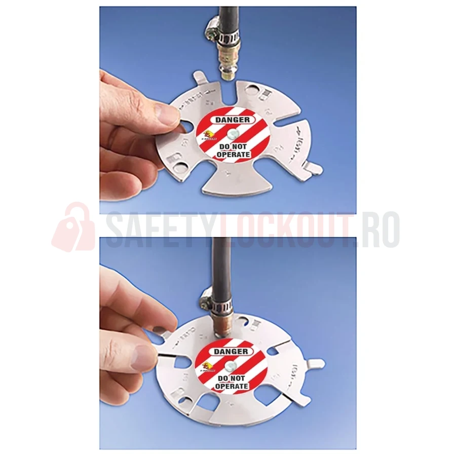 Dispozitiv de blocare pneumatic, rotund, cu 5 orificii — Dispozitive de blocare pneumatice | Safety Lockout